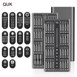 Other Hand Tools QUK Precision Screwdriver Set 2563 In 1 Magnetic Screw Bits Professional Repair Disassemble Phone Laptop Hand Tool Pocket Kits 221128