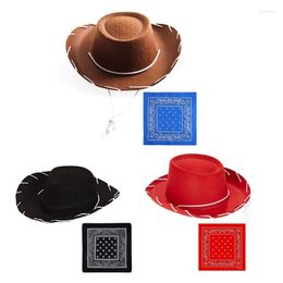 Berets Cowboy Hat Bandanas Bachelorette Party Dress Up Westerns Western Travel Cosplay For Men 3XUA