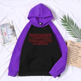 Men's Hoodies Sreanger Thing 2022 Autumn Fleece Oversized Hooded Sweatshirt Men Hip Hop Hoodie Fashion K- Pullover Tops