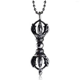 Pendant Necklaces Stainless Steel Dojre Vajra Necklace For Men And Women Hinduism Tibetan Buddhism Religious Style Jewelry