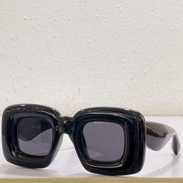 Occhiali da sole neri LW40098I Occhiali da sole stereoscopici in fibra di acetato ovale da uomo e da donna Moda classica tendenza Occhiali da guida all'aperto di marca UV400