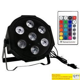 Wireless remote control LED Mini PAR light DMX rgbw 4in1 quad led flat par can stage lighting