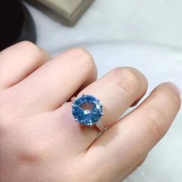 Cluster Rings Natural And Real Topaz Ring Engagement Fine Jewellery Wholesale 925 Sliver