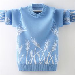 Pullover Children's Sweater Autumn Winter Boys Knitted Warm Sweaters Fashion Kids Tops 6 8 10 12 Years Teenage Clothes 221128
