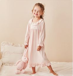 Pyjamas Children Girl Lolita Dress Princess Sleepshirts Vintage Kid Ruffles Nightgowns.Courtly Style Toddler Nightdress Lounge Sleepwear 221125