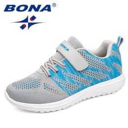 Turnschuhe BONA Ankunft Stil Kinder Casual Schuhe Mesh Jungen Mädchen Flache Kind Lauflicht Schnelle Kostenloser Versand 221125