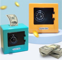 Storage Boxes Bins Cartoon ATM Mini safe Piggy Deposit Bank Code household ornaments note Box Cash Coins Saving Christmas Gift 221128