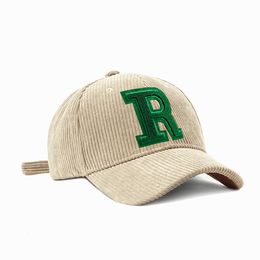 Ball Caps IL KEPS R Labelling Women's Baseball Corduroy Winter Hat Men's For Female Hip-hop Retro Cotton Plain BQM365 221125