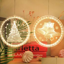 Christmas Decorations Christmas Decorations Decoration Lamp Battery Operated Cartoon Print Window Decor Holiday Light Wear-Resistant Dhx6L