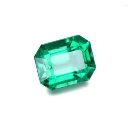 Cluster Rings VANTJ Lab Grown Created Columbia Emerald Loose Gemstone CCE Oct Cut Hydrothermal Diy For Silver Gold Women Jewellery
