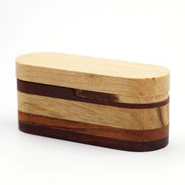 Wood Smoking Filter Tube pipes Portable Multifunction Rotating Storage Box Dry Herb Case Container Handpipe