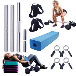 Sports Gloves Hip Thrust Training Bar Set for Dumbbell Weight Plates Home Portable Fitness Equipment with Pad Deadlift Bent Row 221128