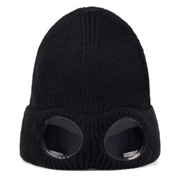 BeanieSkull Caps masked wool hat fashion with glasses headgear autumn and winter outdoor riding hats universal caps 221125