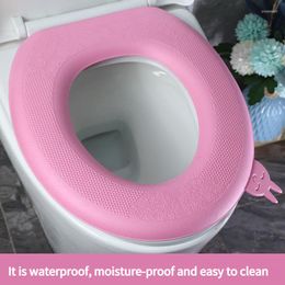 Toilet Seat Covers Soft EVA Waterpoof Cover Mat With Handle Cushion Bathroom Decor Accessories Reusable