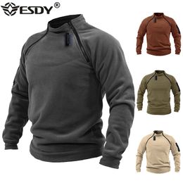 Men's Jackets Tactical Outdoor Jacket Hunting Clothes Warm Zipper Fleece Pullover Man Windproof Spring Winter Coat Thermal Underwear 4XL 221124