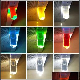 Party Favor Led Modern Lamp Usb Disk Style Night Lights Low Pressure Plastic Light Bedside Desk Leisure Places Colorf 0 92Ly N2 Drop Dhiyd