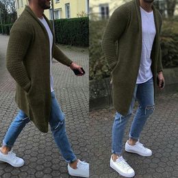 Men's Sweaters Sweater Fashion Man Long 2023 Coat Casual Trendy Gentleman Tough Guy Stylish Elegant Kintted Cardigan Clothes Autumn Winter 221128