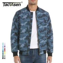 Men's Jackets TACVASEN Winter Military Outwear Mens Cotton Padded Pilot Army Bomber Coat Casual Baseball Varsity 221124