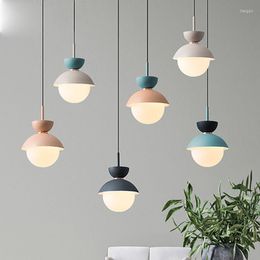 Chandeliers Nordic Glass Ball Country Lamp Shades Creative Pendant Lights Bathroom Fixture Avizeler Living Room Decoration Lamparas De Techo