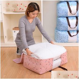 Storage Bags Quilt Non Woven Storage Bag Foldable Clothes Blanket Sweater Organizer M/L/Xl Holder 87 G2 Drop Delivery Home Garden Ho Dhxkx