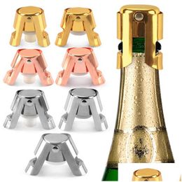 Bar Tools Arrival Bar Tools Stainless Steel Bottle Stopper Sile Wine Champagne Stoppers Creative Style Mouth Easy To Use 4 5Nnh1 Dro Dhznd