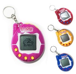 50pcsdhl Pets electrónicos del juego retro vintage Tamagotchi Pets digitales virtuales Cyber ​​Toy Juego de dedos Key Ring Selight2539542
