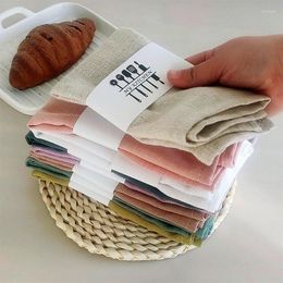 Table Napkin 6pcs 40 40cm Square Plain Cotton And Linen Kitchen Tea Towel Tablecloth Party Wedding Festival Decoration