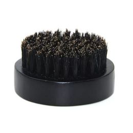 Natural Boar Bristles Beard Brushes Portable Black Wooden Handle Bathroom Facial Cleaning Brush Household Massage Beauty Tools P1128