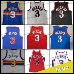 Georgetown Hoyas White Retro Basketball Jersey Mens Red Blue Throwback Basketball Jerseys Stitched Mesh 1996-97