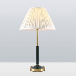 Table Lamps Modern Led Fabric Lamp Bedroom Bedside Desk For Living Room Nordic Simple Stand Light Fixtures El Home Art Decor