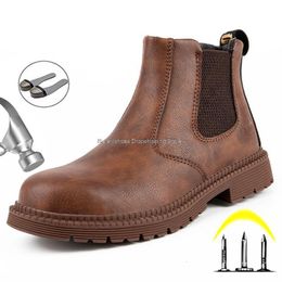 Boots Men Work Safety Indestructible Male Shoes For Steel Toe ing 221128