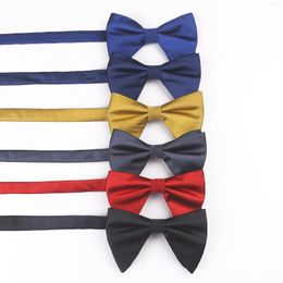 Bow Ties Style Men' Butterfly Tie For Man Black Solid Colour Big Red Bows Party Wedding Accessories Female Gifts