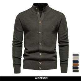 Мужские свитера айопесон вязаной S Cardigan Cotton High Calcept Button Sheater для зимнего модельера Mardigans 221124