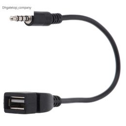 3.5mm Black Car AUX Audio Cable To USB Electronics for Play Music Headphone Converter