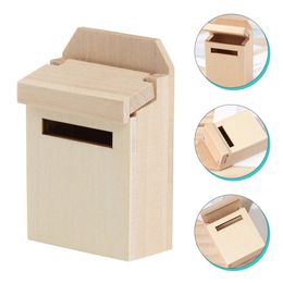 Garden Decorations Mini House Mailbox Wooden Furniture Model Lovely Supply 221128