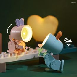 Night Lights LED Light Mini Cute Pet DIY Kawaii Gift Cartoon Folding Table Lamp Kids Room Bedside Bedroom Living Decor