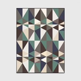 Carpets Fashion Modern Nordic Style Geometric Triangles Green Blue Kitchen Foot/DoorMat Living Room Bedroom Area Rug Decorative Carpet
