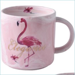 Mugs Ceramics Mug Marbling High Capacity Coffee Cup Lovers Water Tumbler Office Originality Valentines Day Gifts Pink Drop Delivery Dhupc