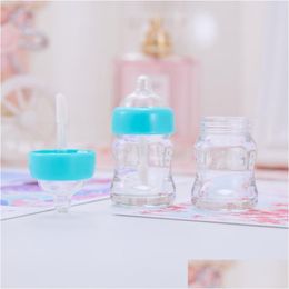 Packing Bottles Nipple Bottle Lip Gloss Tube Plastic Transparent Mti Color Lipstick Lipglaze Labial Empty Container Cosmetic Bag 1 6 Dhe47