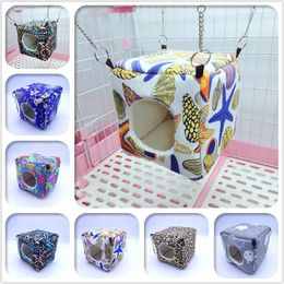 Small Animal Supplies Cube Pet Cage Warm Winter Hamster Mini Hanging Bird Nest Bed House Hammock For Rodent/Guinea Pig/Rat/Hedgehog 221128