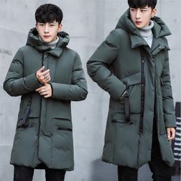 Mens Down Parkas Arrival Winter Jackets For Think Warm Windproof Soft Cottonpadded Coat Casual Long Sleeve Loose Hooded 221129