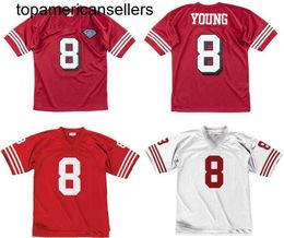 Stitched football Jersey 8 Steve Young 1994 retro Rugby jerseys Men Women Youth S-6XL