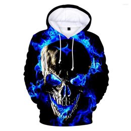 Men's Hoodies Casaco De Moletom Com Capuz E Caveira Para Homens Unissex Estampa 3d Hip Hop Moda Rua 2022