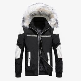 Mens Down Parkas Men Winter Jacket Streetwear Camouflage Thicken Warm Hooded Casual Hip Hop Ribbons Male Outerwear ABZ521 221129