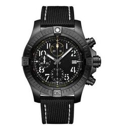 Leather Chronograph AAAAA Super Avenger Ii 1884 Sports Watches Stainless Steel Blue Bracelet Sapphire Glass Black 6THE