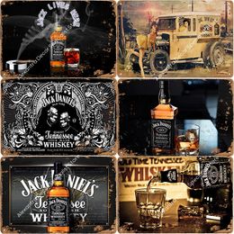 Cold Wine Beer Plaque Whiskey Metal Tin Signs Painting Poster Vintage Wall Art Sticker Pub Bar Home Casino Decor 20cmx30cm Woo