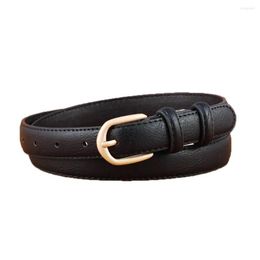 Belts Cowherd Gold Metal Buckle Belt Female Red Blue Black White PU Leather Waist For Women Jeans Pants Wholesale