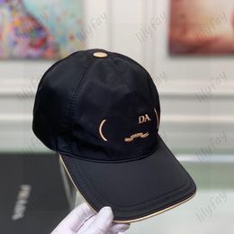 Fashion Nylon Hat Designer Baseball Caps Mens Fitted Casquette Luxury Gold Silk Knitted Letters Cap Women Sport P Hats Cotton Inside Top
