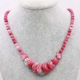 Fashion Jewelry 6-14mm colour Jades Natural Women Necklace 18inch