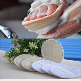 Soft Exfoliating Loofah Natural Body Back Sponge Strap Handle Bath Shower Massage Spa Scrubber Brush Skin body washing pad DH9383